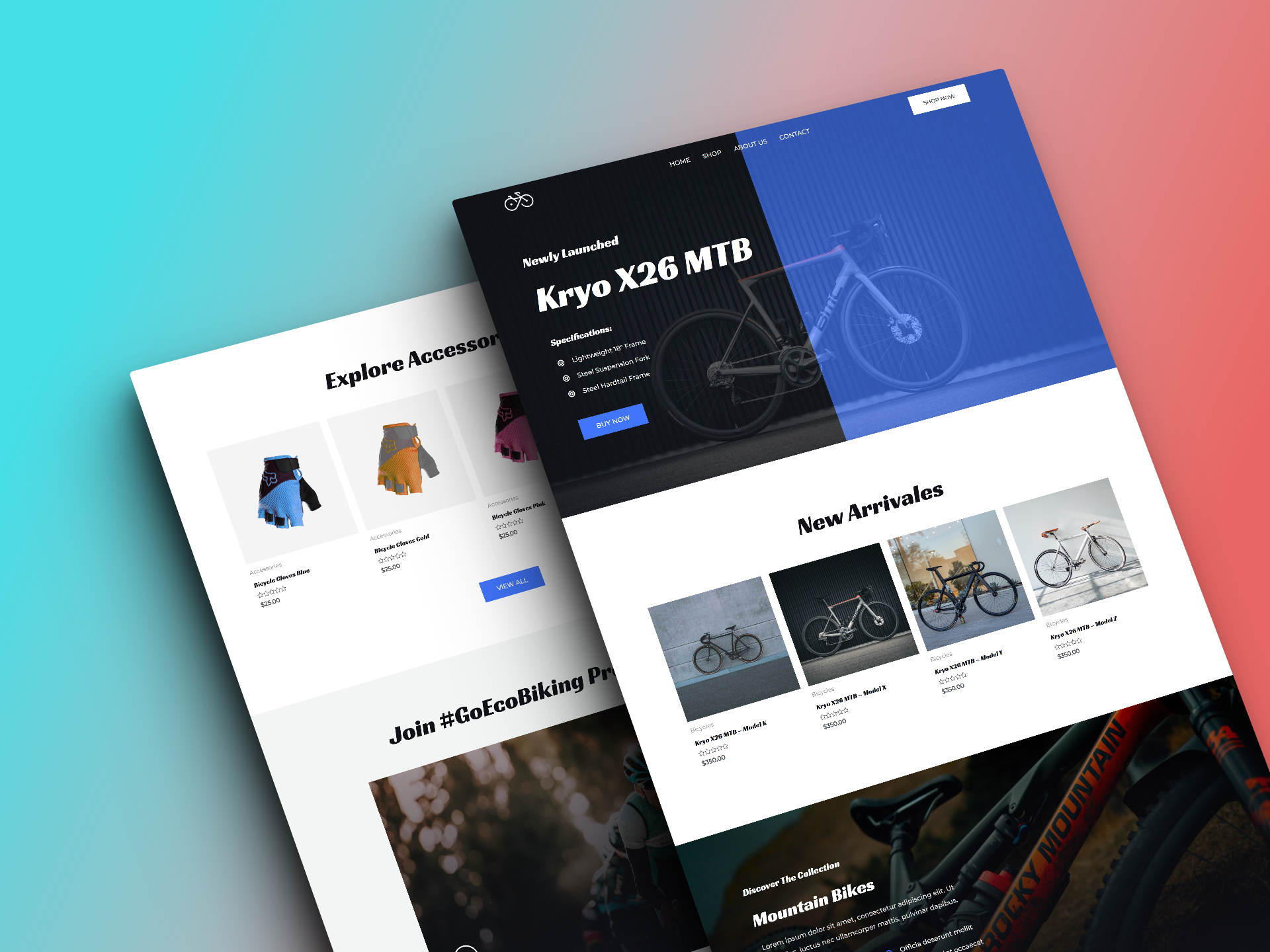 Wordpress Bicycle shop website template